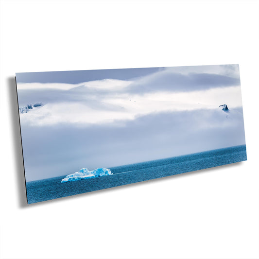 Antarctica iceberg photo, blue iceberg wall art, fine art iceberg, polar landscape photography, frozen wilderness print, Antarctic decor, glacier art print, travel photography print, ocean iceberg photography, icy blue wall art, nature fine art, ice and fog photo
