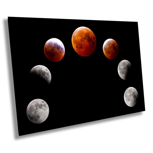 lunar eclipse print, blood moon wall art, moon phase poster, total lunar eclipse, space photography decor, celestial wall art, moon photography print, astrophotography gift, rare moon photo, eclipse timeline print, astronomy home decor, red moon art, night sky print