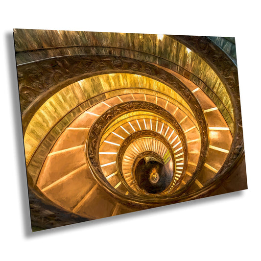 Vatican art, Bramante staircase photo, Vatican Museum decor, spiral staircase print, fine art staircase photo, Vatican-inspired art, Van Gogh staircase print, painterly art decor, iconic staircase art, gallery wall Vatican, travel photography art