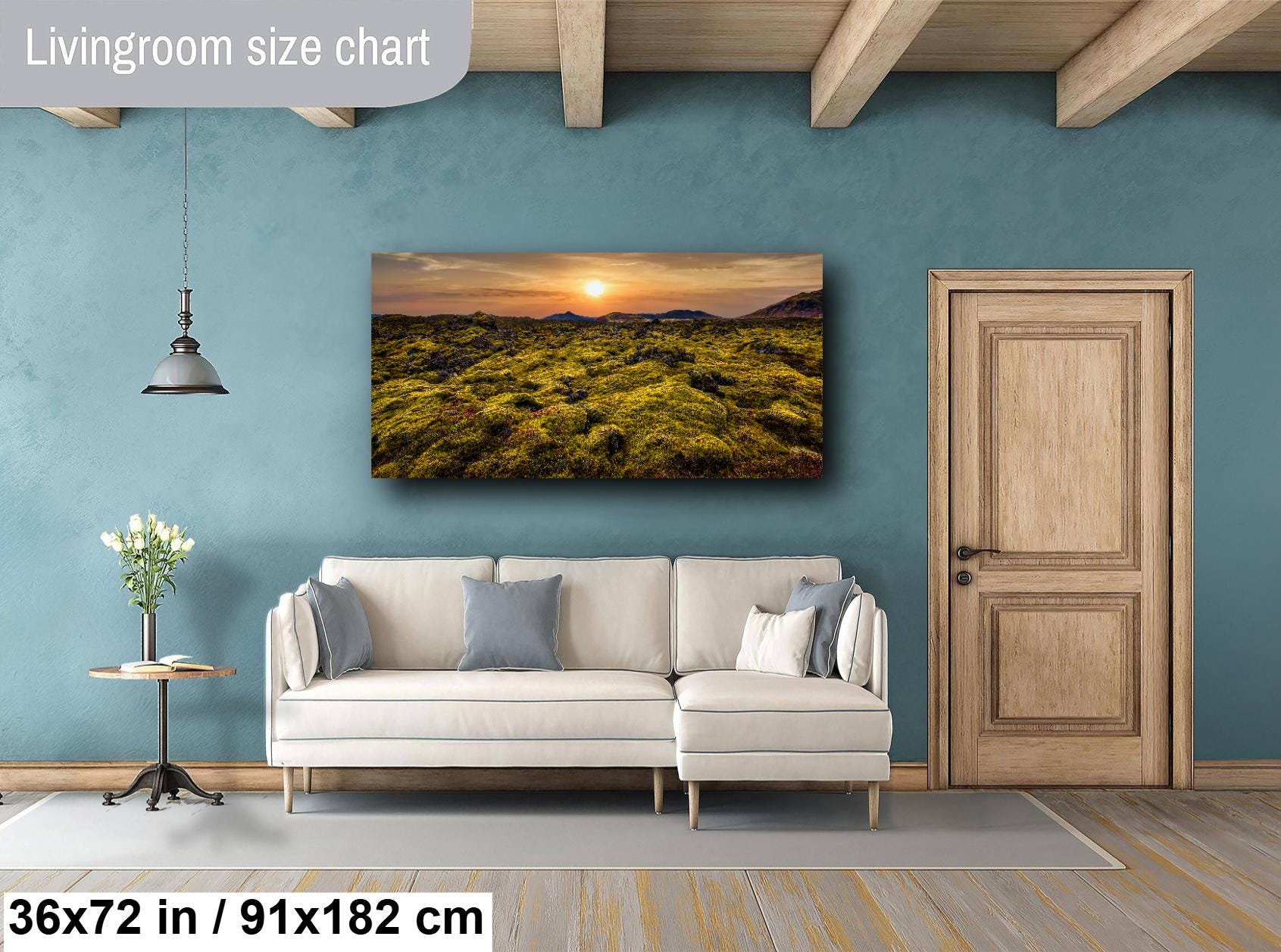 Iceland moss photo, volcanic moss art, lava field print, Iceland landscape, golden hour moss, lava rock photo, nature wall art, Iceland travel art, soft green moss, sunset landscape, unique nature photo, Nordic decor print, mossy terrain photo