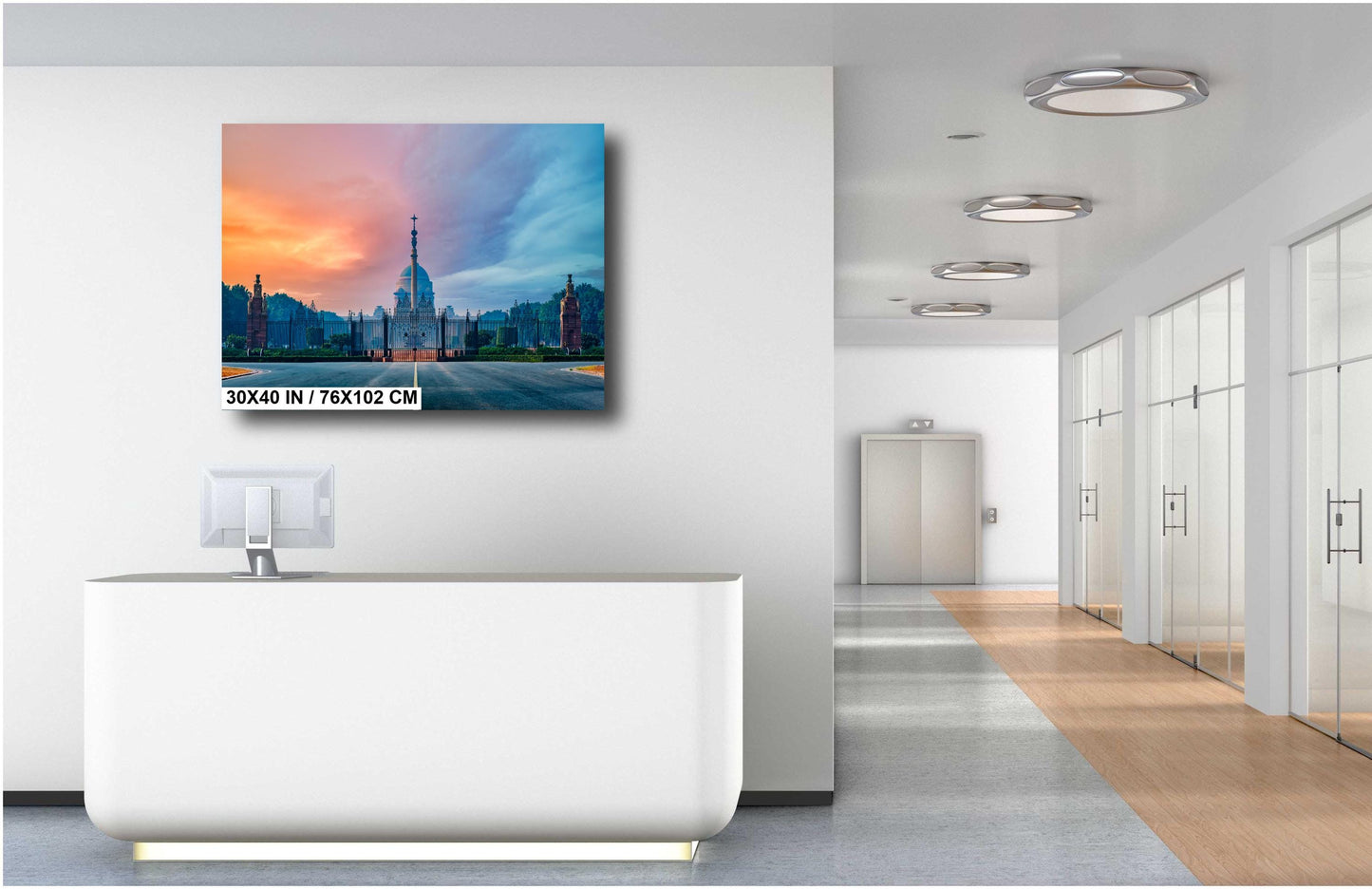 Indian palace photo, Rashtrapati Bhavan art, India travel print, New Delhi photography, sunrise architecture, golden hour palace, Indian history decor, palace print, heritage India art, domed building wall art, , India fine art, majestic India