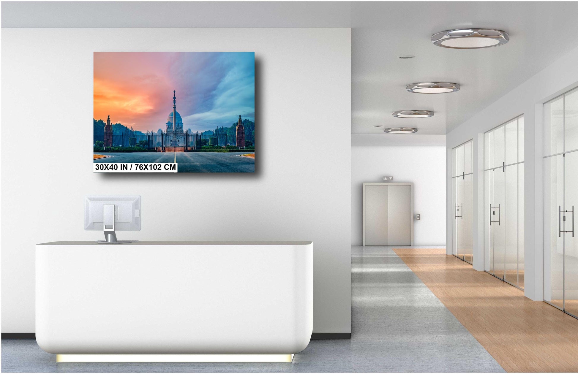 Indian palace photo, Rashtrapati Bhavan art, India travel print, New Delhi photography, sunrise architecture, golden hour palace, Indian history decor, palace print, heritage India art, domed building wall art, , India fine art, majestic India