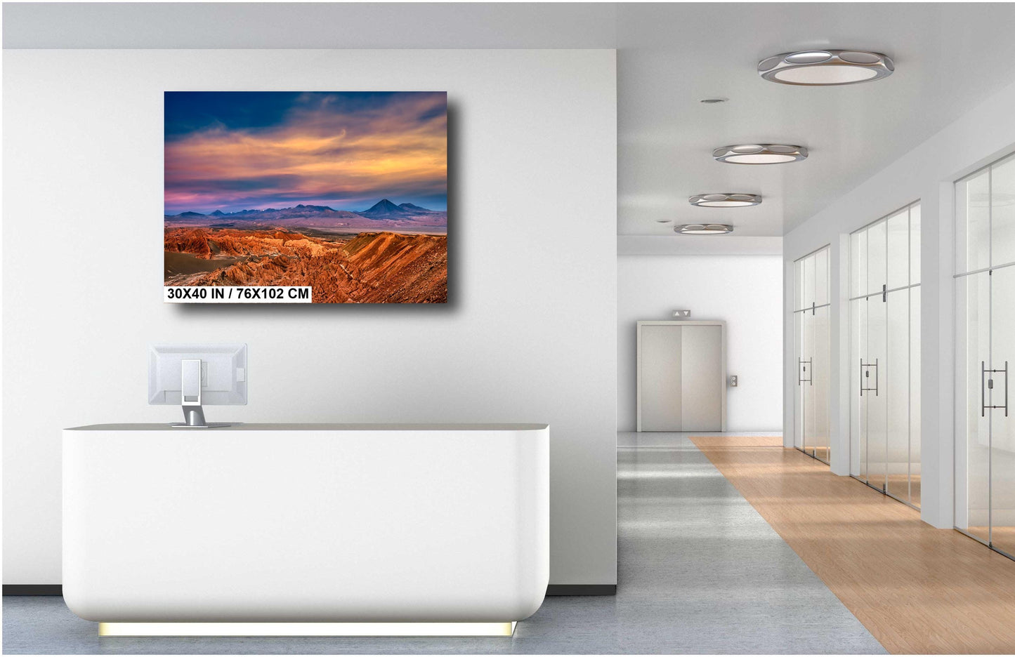 Atacama desert print, Chile landscape photo, volcanic landscape art, sunset desert photography, travel photography wall art, red rock mountains print, dramatic sky photography, nature photography print, high desert decor, South America wall art, golden hour landscape, mountain range photography, epic landscape print