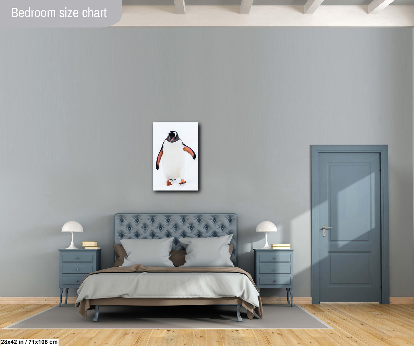 Gentoo Penguin Portrait, White Snow, Wildlife Photography, Antarctic Nature Art, Bird Wall Print, Travel Photography, Fine Art Prints