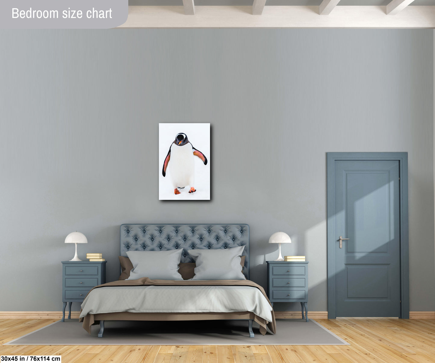 Gentoo Penguin Portrait, White Snow, Wildlife Photography, Antarctic Nature Art, Bird Wall Print, Travel Photography, Fine Art Prints