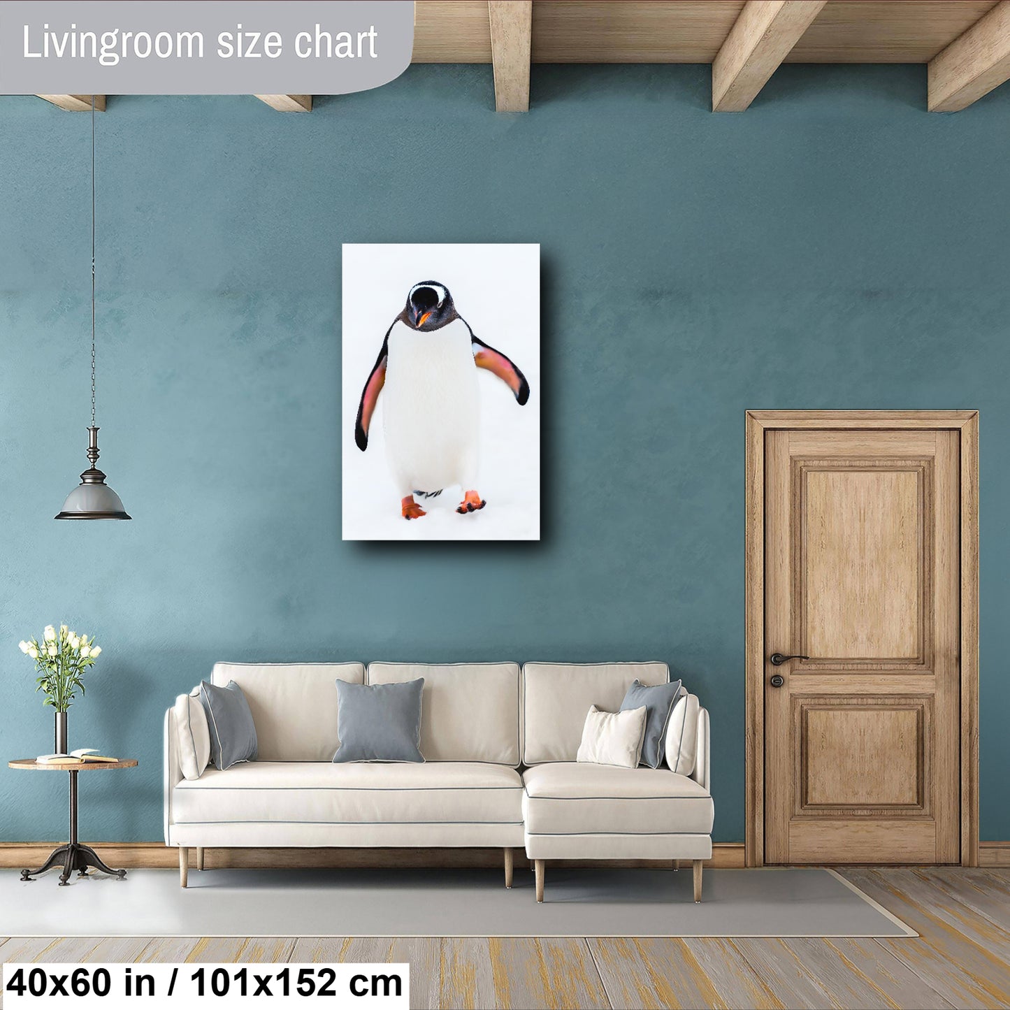 Gentoo Penguin Portrait, White Snow, Wildlife Photography, Antarctic Nature Art, Bird Wall Print, Travel Photography, Fine Art Prints
