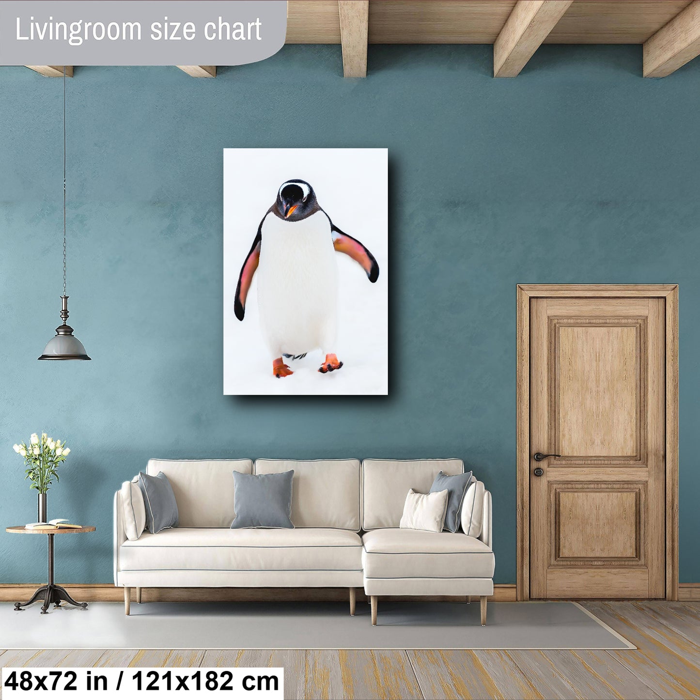 Gentoo Penguin Portrait, White Snow, Wildlife Photography, Antarctic Nature Art, Bird Wall Print, Travel Photography, Fine Art Prints