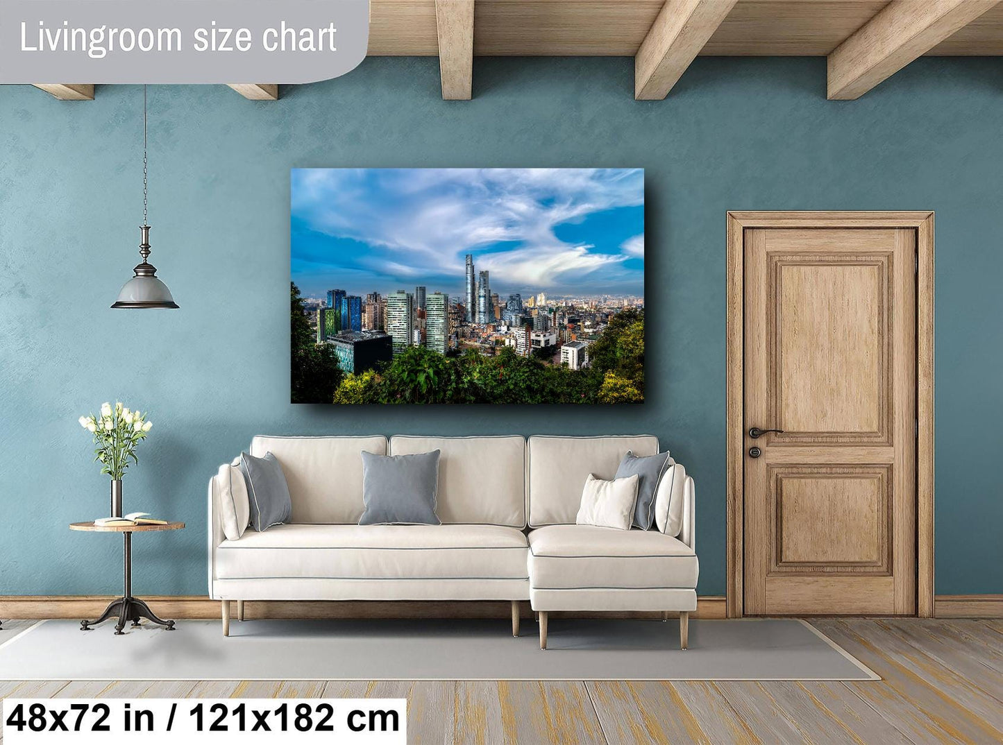 Bogota skyline print, Bogota morning view, Monserrate cable car, BD Bacata tower image, Bogota downtown art, Colombia cityscape photo, modern city photo, South America skyline, Bogota travel art, Colombian urban landscape, Bogota photography print