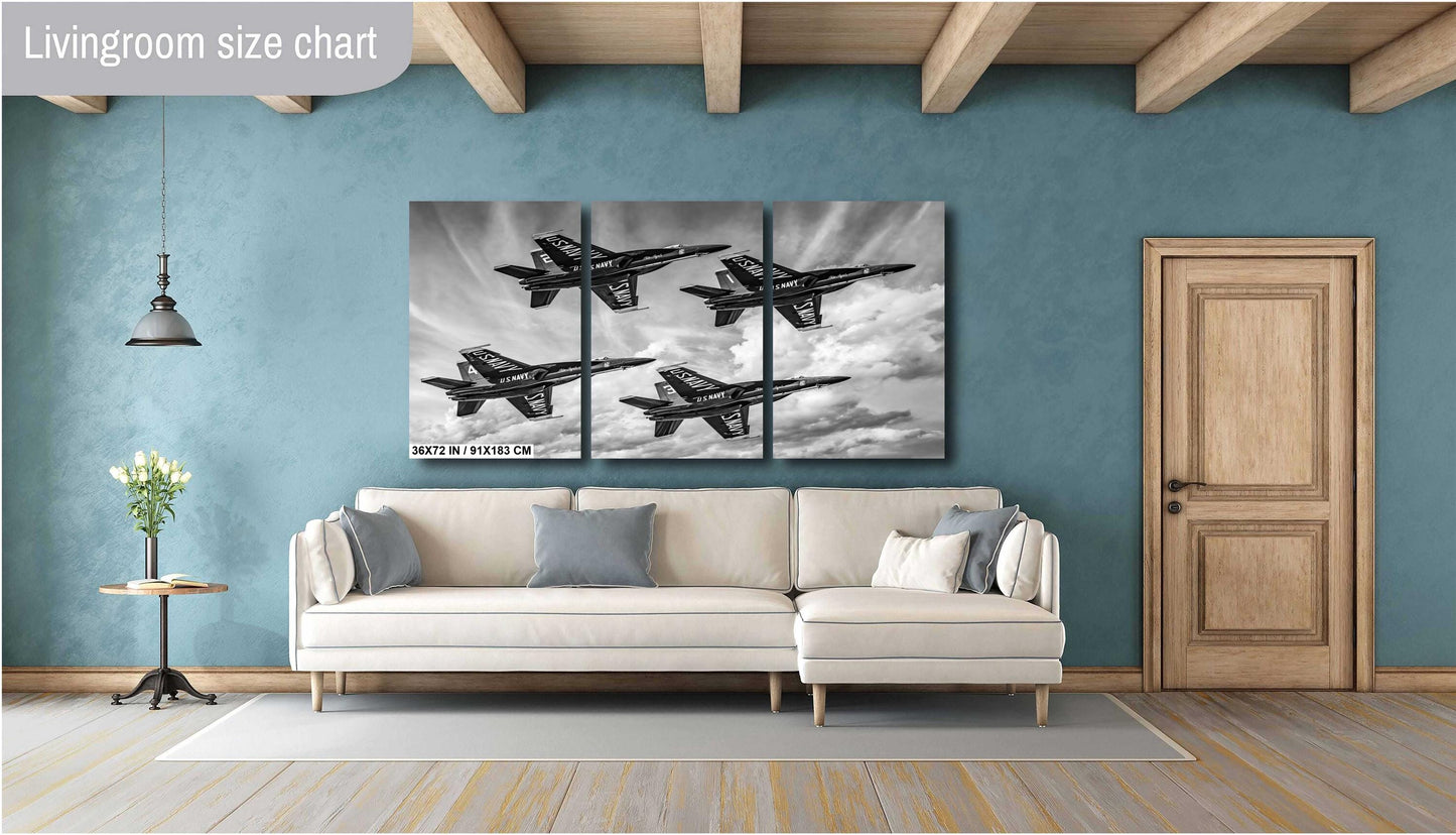 Blue Angels wall art, F18 jet black white, Toronto airshow print, aviation photography decor, military jet fine art, CNE airshow photo, dynamic jet photo, supersonic flight art, fighter jet wall decor, airshow performance photo, jet formation artwork