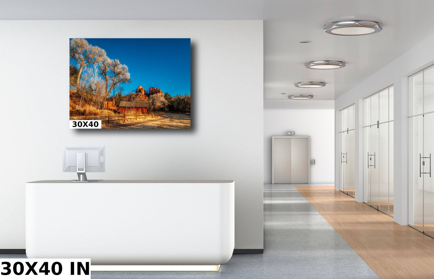 Sedona Cathedral Rock, Arizona Wall Art Canvas Print, Sonoran scenic landscape, Old Mill, home art decor, wall decor, nature art