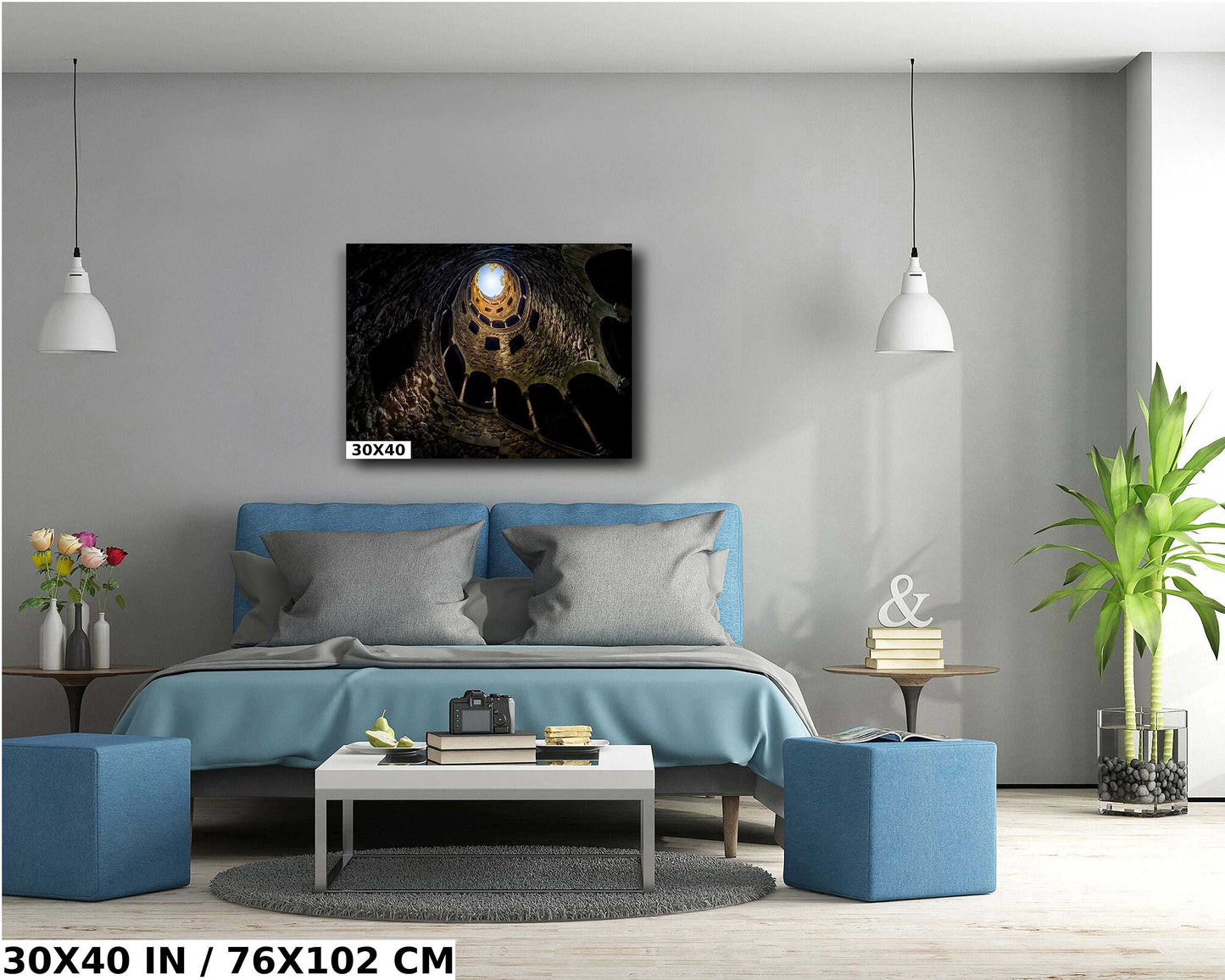 Initiation Well Canvas, Sintra Photography, Portugal Print, Quinta da Regaleira, Travel Art, Templars, Portugal Wall Art, Fine Art Photo