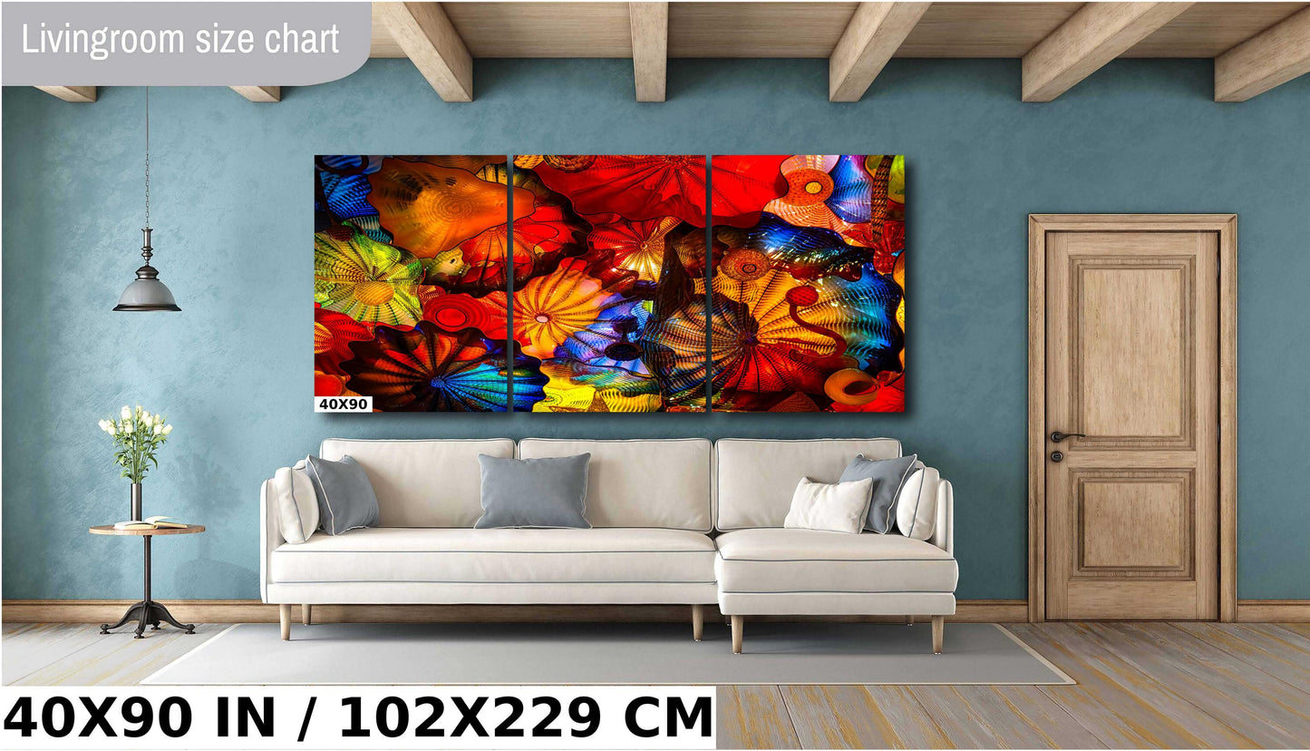 Color Glass Flowers Print, Chihuly Glass Wall Art, Home Decoration, House Warming Gift, Interior Design Ideas, Abstract Art, Urban Art