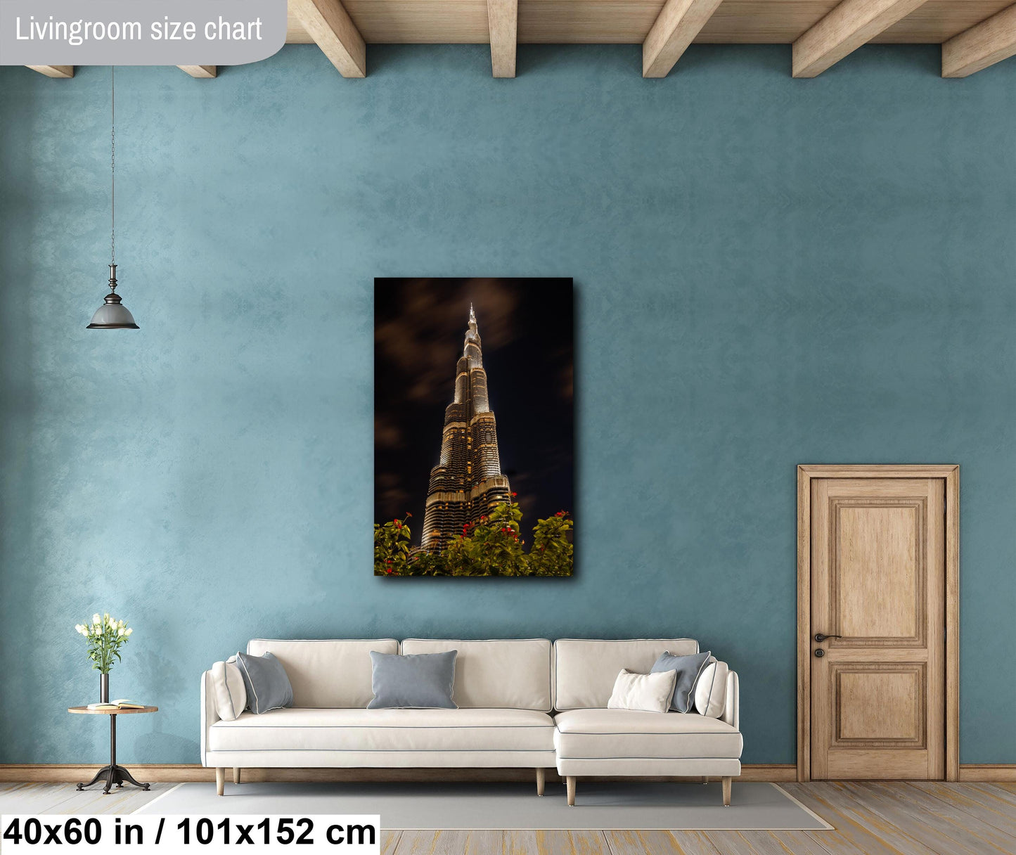 Architecture Photography on Canvas, Burj Khalifa Photo, Dubai Tower, Architecture Photo Art, Dubai Photography, Canvas Wall Art