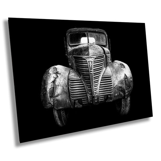 rusty truck photo, industrial art, vintage truck decor, Toronto art print, urban decay photo, textured metal art, antique truck print, photography, Distillery District, Balzac's Coffee truck, weathered truck art, art from rust, rustic wall decor