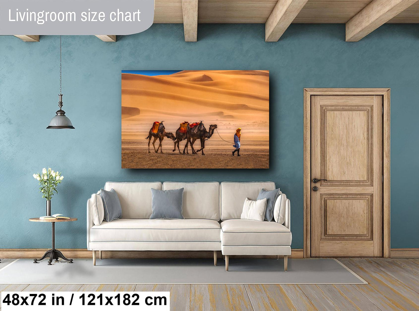 Sahara Desert Canvas Print, Camels, Morocco Photography, Photo Art, Canvas Wall Art, Desert Landscape, Travel Photography