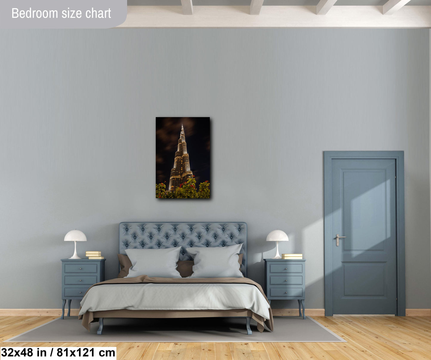 Architecture Photography on Canvas, Burj Khalifa Photo, Dubai Tower, Architecture Photo Art, Dubai Photography, Canvas Wall Art