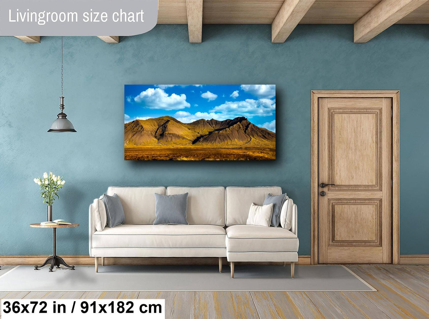 Iceland Mountain Canvas Print, Iceland Photography, Landscape Image, Photo Art, Canvas Wall Art, Iceland Landscape