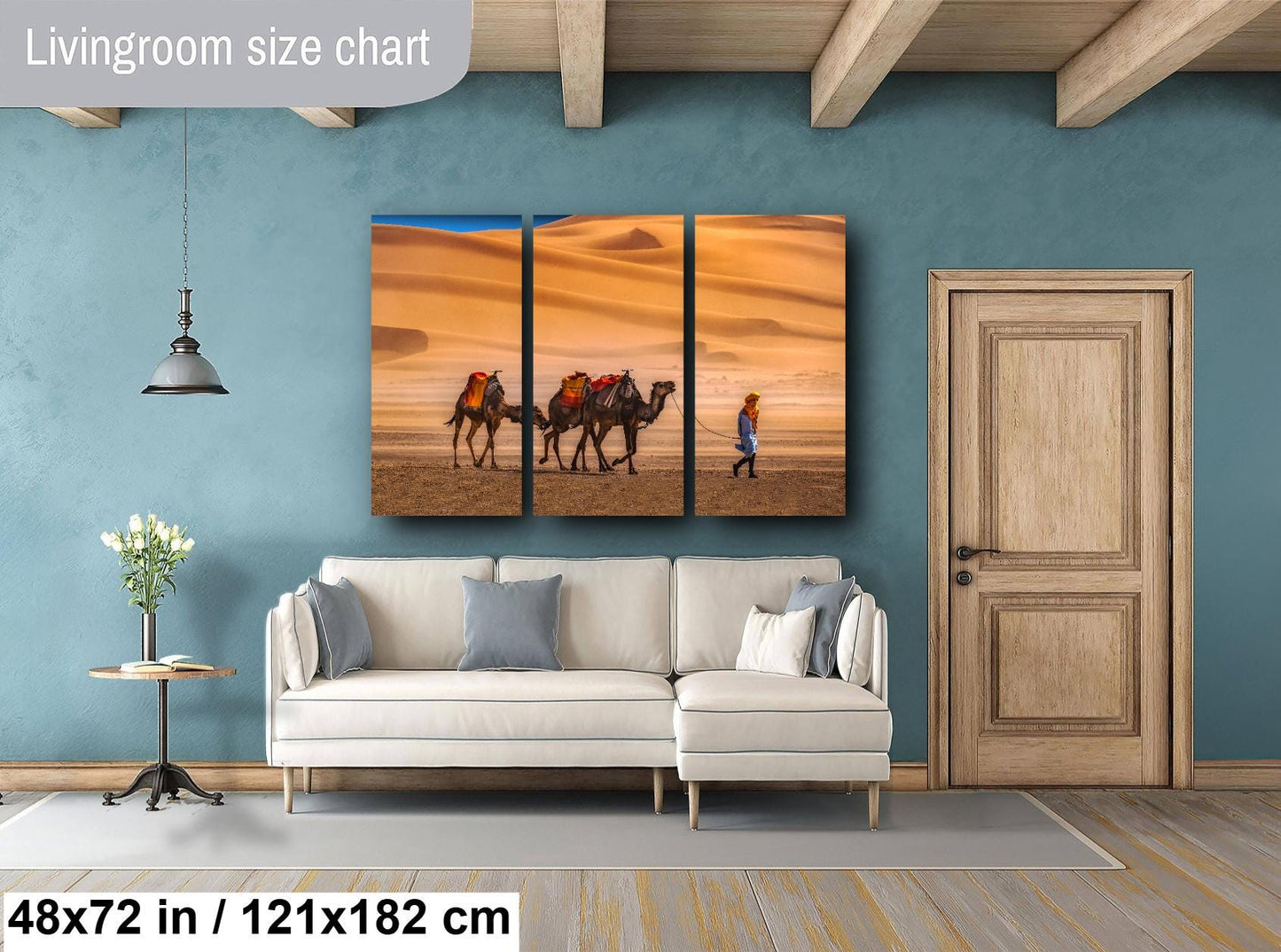 Sahara Desert Canvas Print, Camels, Morocco Photography, Photo Art, Canvas Wall Art, Desert Landscape, Travel Photography