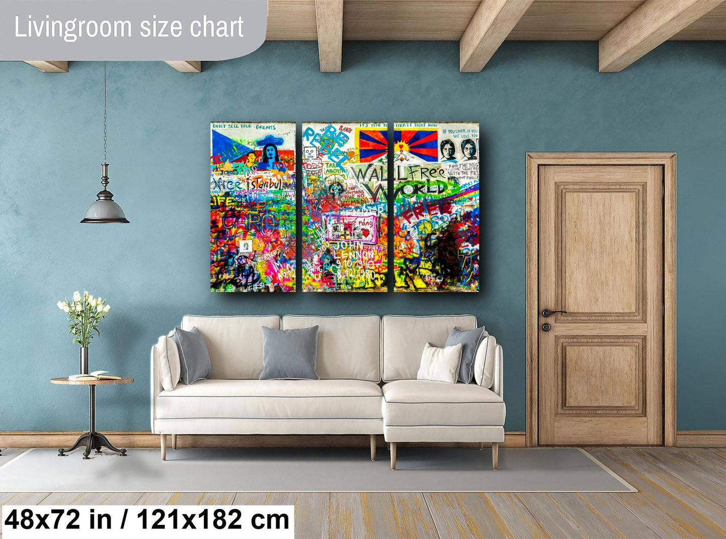 Prague Lennon Wall Canvas Art, John Lennon Graffiti Print, Photo Art, Prague Photography, Canvas Wall Art, Abstract Decor, Street Art