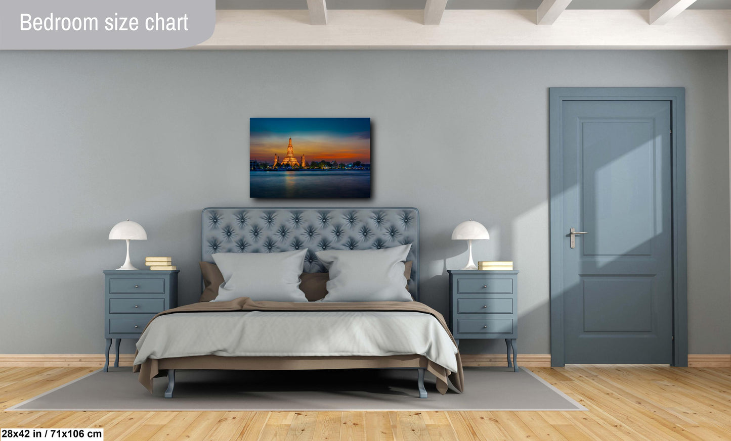 Wat Arun Temple, Thailand Photography, Bangkok, River, Canvas Wall Art, Bangkok Photo, Temple Decor, Travel Photo, Dusk, Sunset