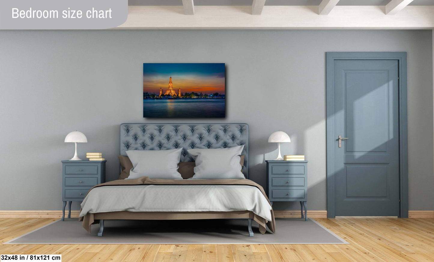 Wat Arun Temple, Thailand Photography, Bangkok, River, Canvas Wall Art, Bangkok Photo, Temple Decor, Travel Photo, Dusk, Sunset