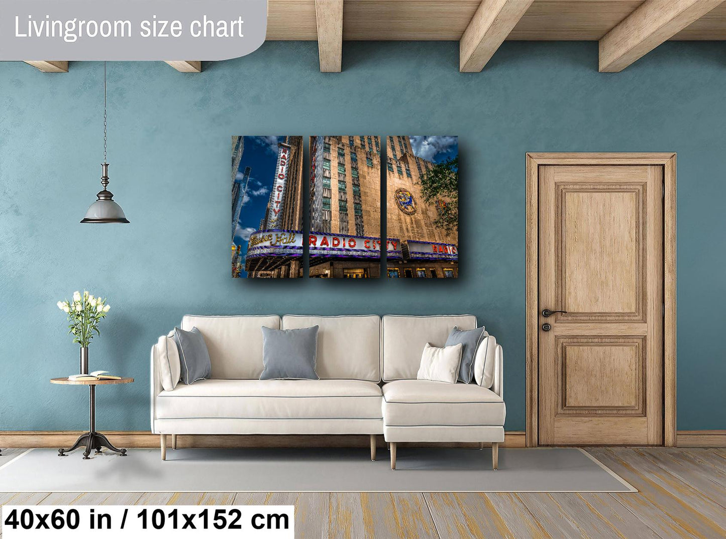 New York Print, Radio City Music Hall, Canvas Wall Art, Cityscape Image, Photo Art, Architecture Art, Modern Wall Decor, Times Square