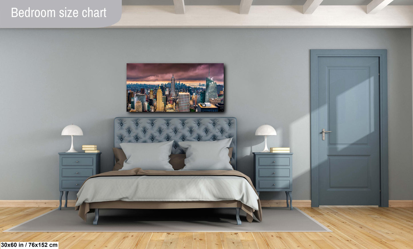 New York Skyline Print, Canvas Wall Art, Cityscape Image, Photo Art, Canvas Print, Art Deco Buildings