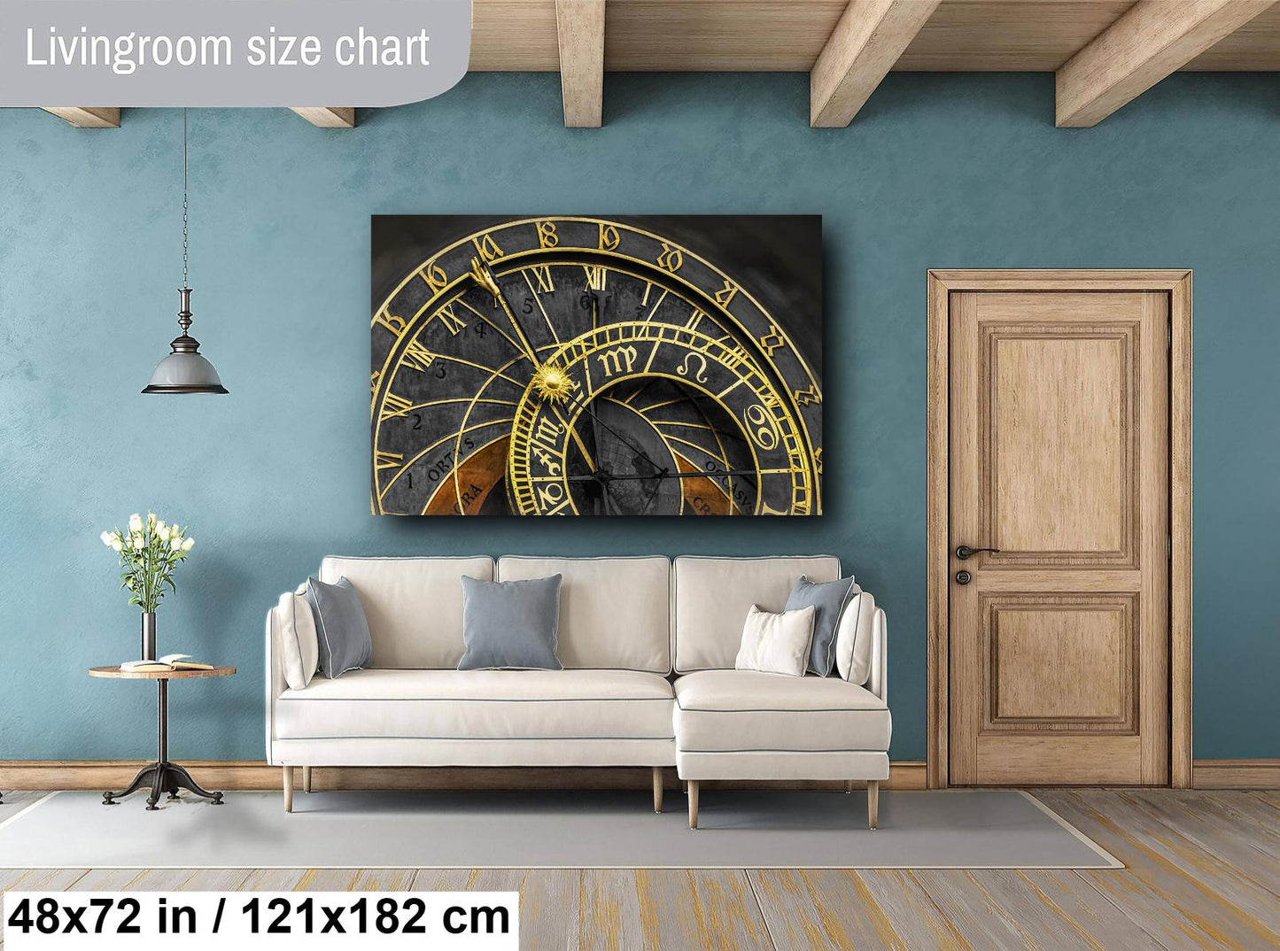 Prague Clock on Canvas, Astronomical Clock, Photo Art, Canvas Print, Prague Photography, Canvas Wall Art, Prague Czech Republic