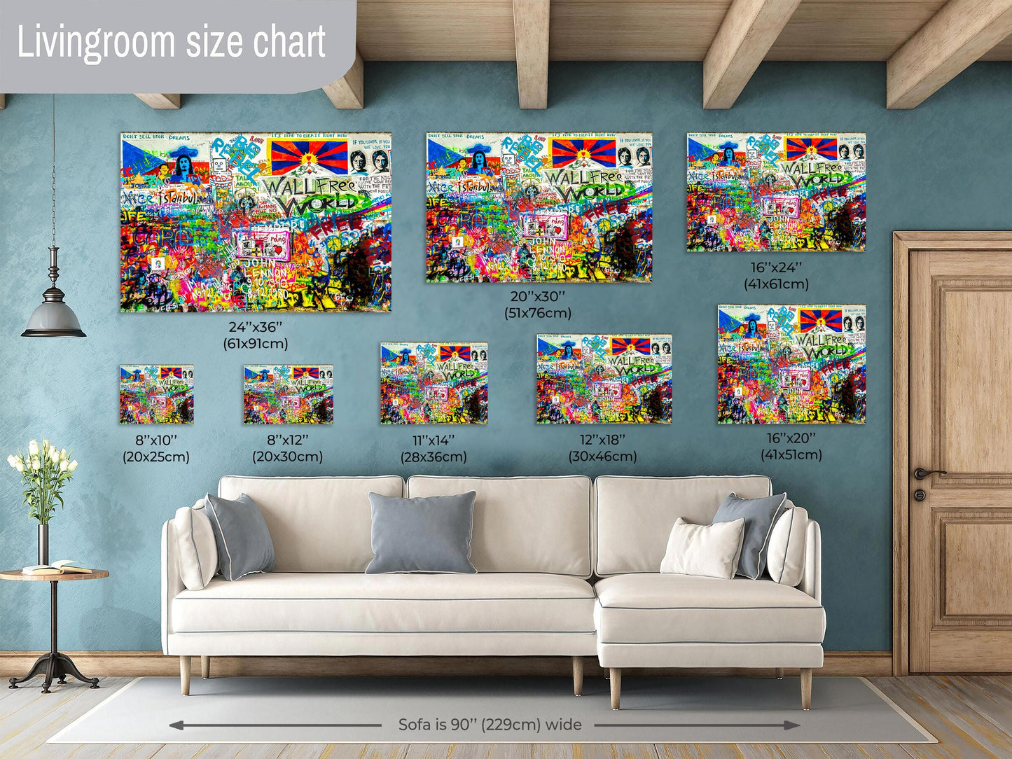 Prague Lennon Wall Canvas Art, John Lennon Graffiti Print, Photo Art, Prague Photography, Canvas Wall Art, Abstract Decor, Street Art