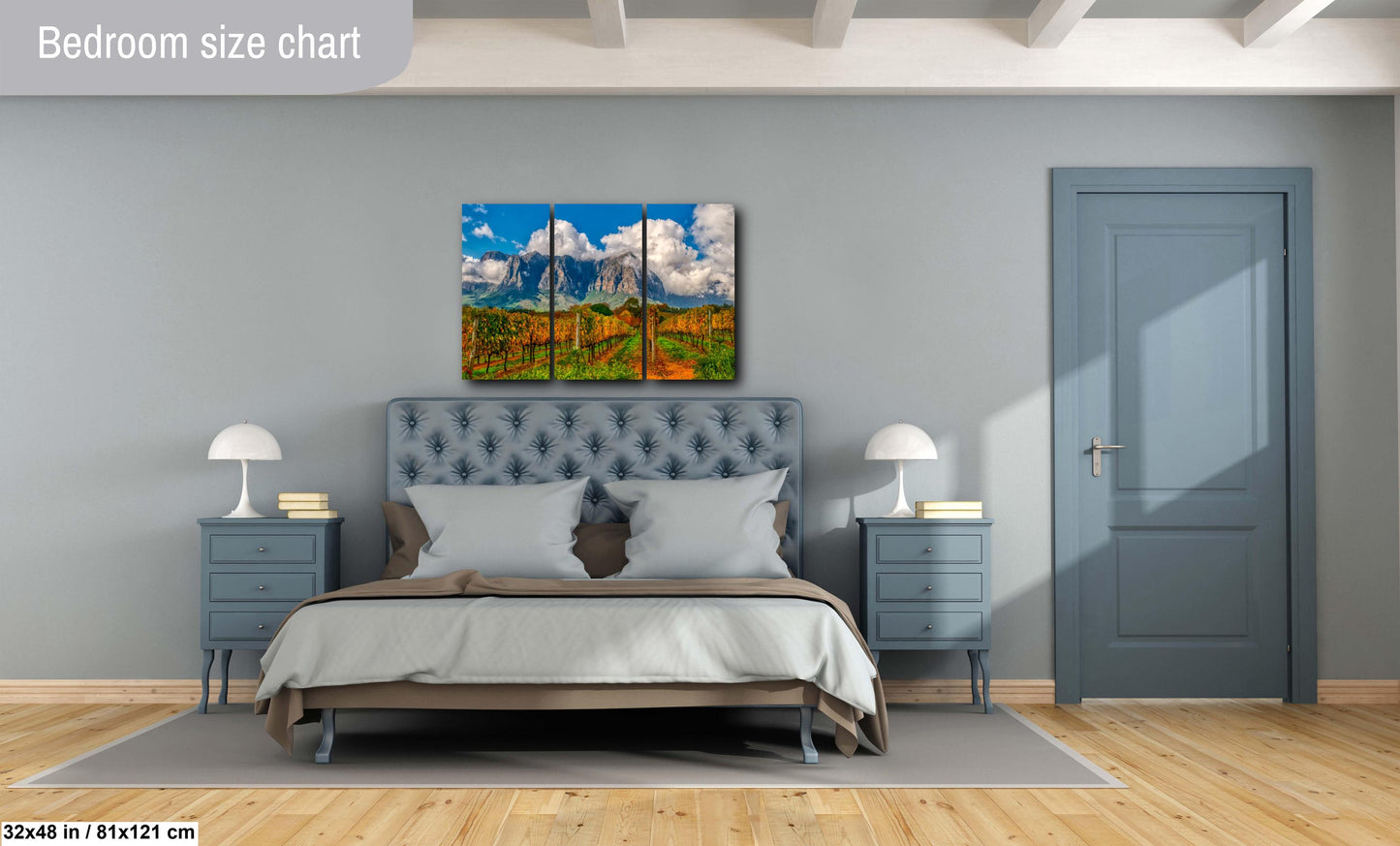 Vineyard Photography on Canvas, Landscape Photography, Canvas Wall Art, South Africa Photography, South Africa, Winery Photography