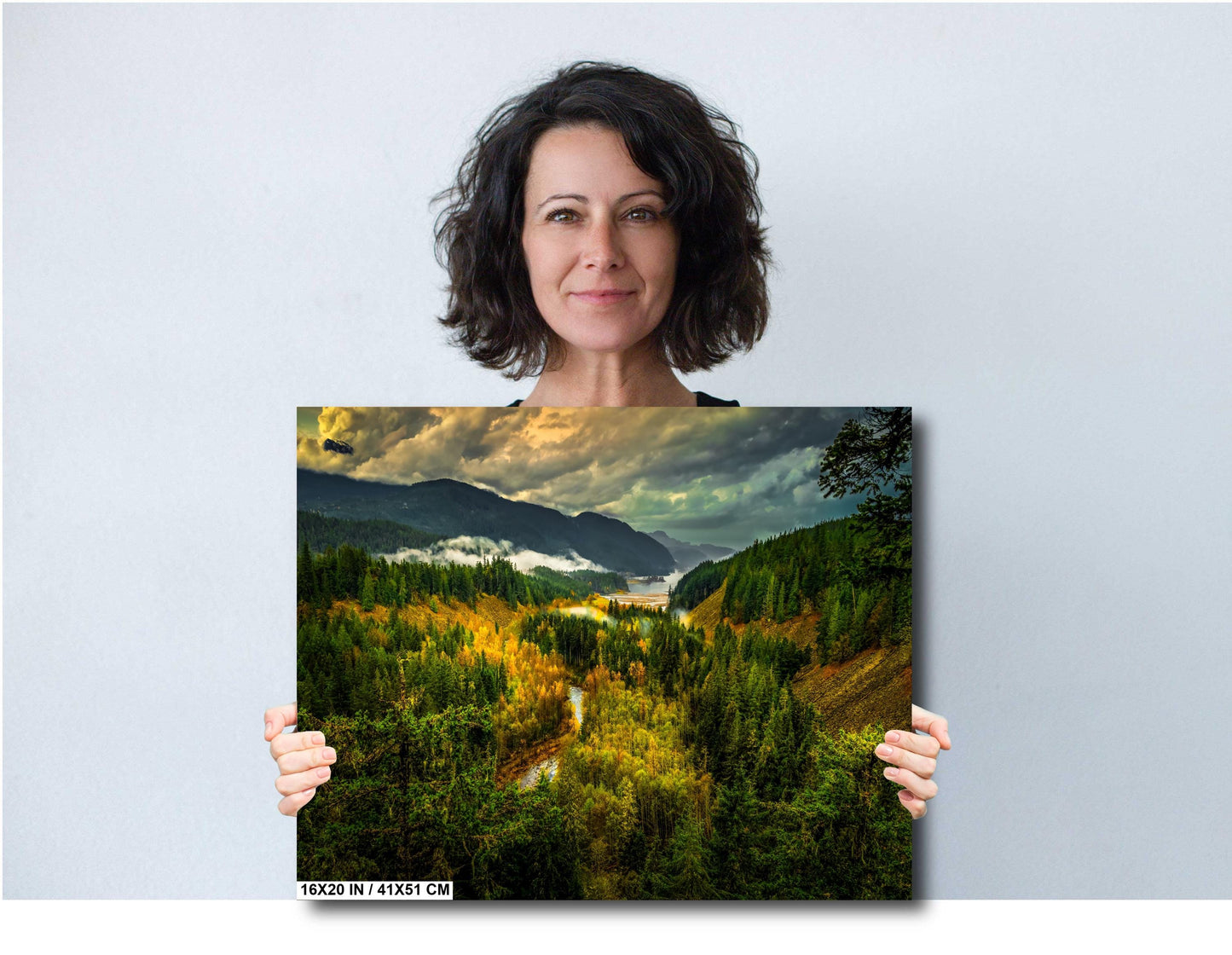 Brandywine, Daisy Lake, autumn landscape art, Canadian nature photo, mountain view art, fall foliage wall art, Whistler photography, golden forest scene, nature-inspired decor, serene valley artwork, lake and mountains art, colorful autumn scenery