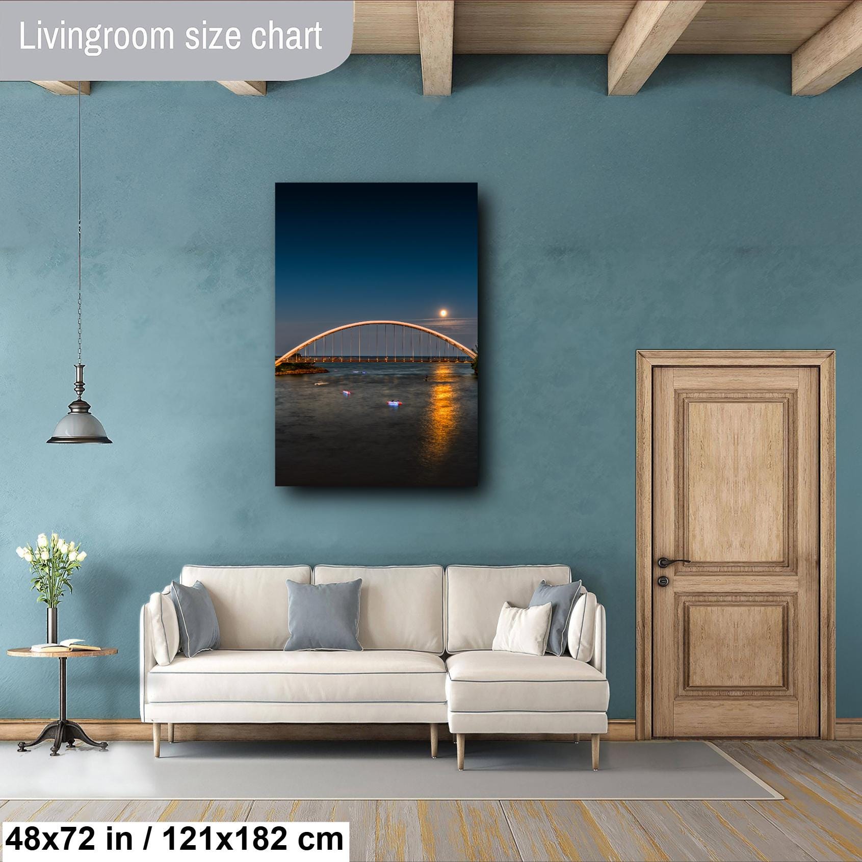 Toronto skyline photo, Humber Bay photography, supermoon reflection print, four seasons wall art, moonlight water photo, Toronto fine art, nature photography print, seasonal landscape print, moon over lake print, kayak photography print, night sky wall art, Toronto landscape, supermoon photography