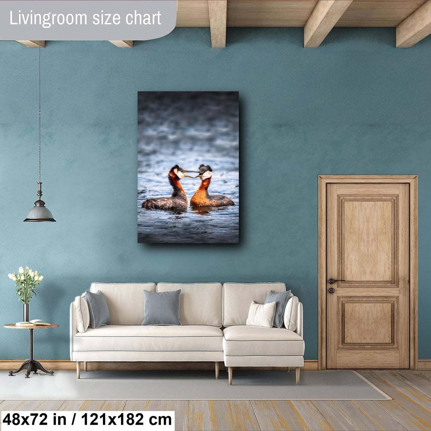 wildlife photography print, red-throated grebes art, Toronto bird print, Humber Bay Shores photo, bird couple artwork, romantic bird print, nature lovers gift, birdwatching decor, seasonal wildlife photography, spring love art, Canadian wildlife print, love in nature, bird art for home