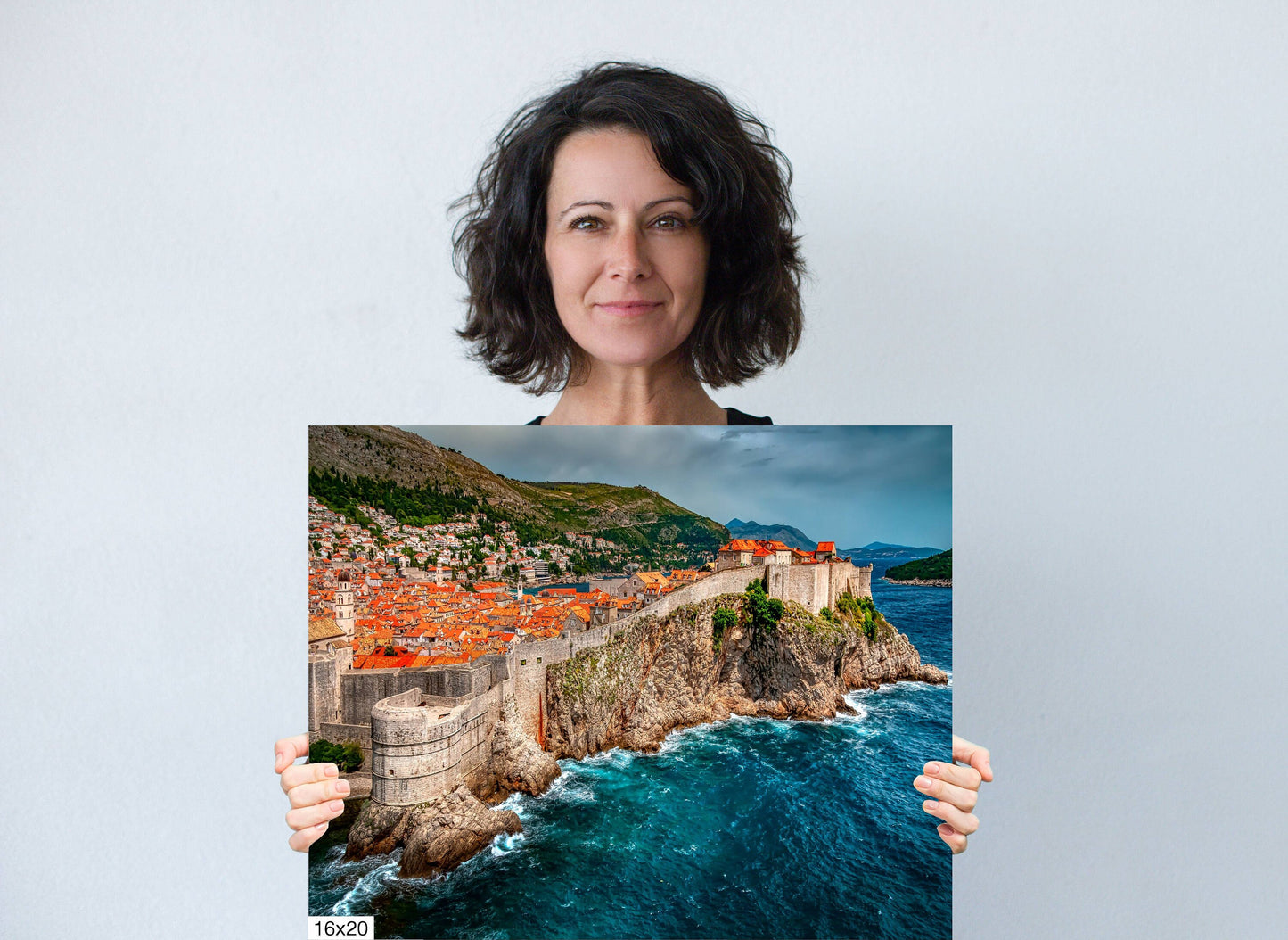 Dubrovnik Canvas Print, Walled Fort, Photo Art, Canvas Wall Art, Adriatic Coast Photography, Anniversary Gift, Croatia Photography