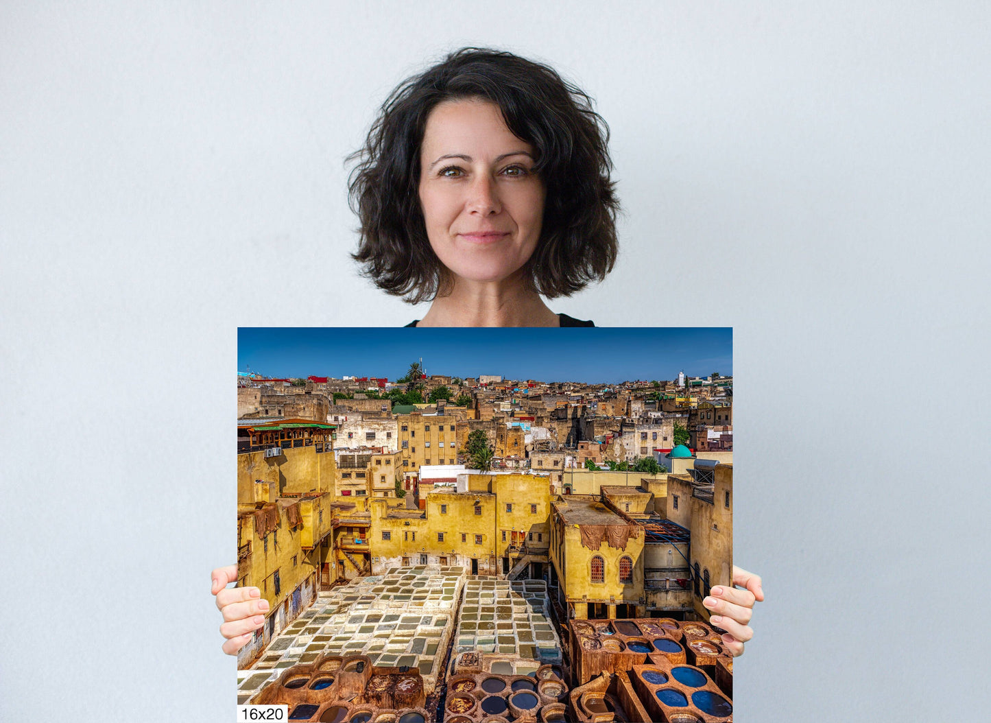 Fez Tannery Canvas Print, Fez Morocco, Morocco Cityscape, Morocco Travel Print, Tannery Print, Morocco Wall Art