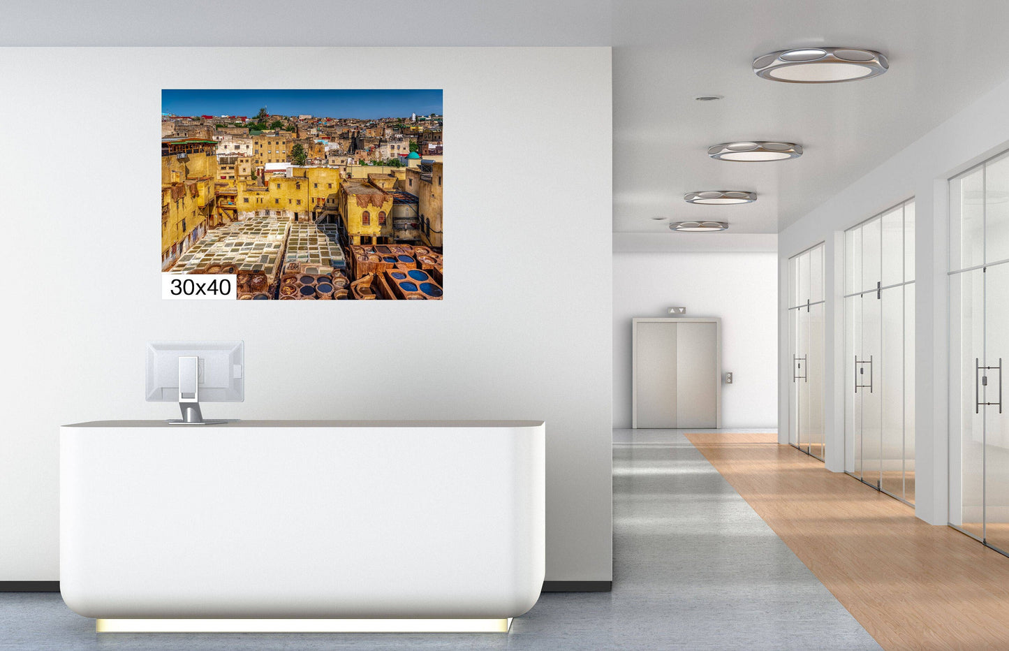 Fez Tannery Canvas Print, Fez Morocco, Morocco Cityscape, Morocco Travel Print, Tannery Print, Morocco Wall Art