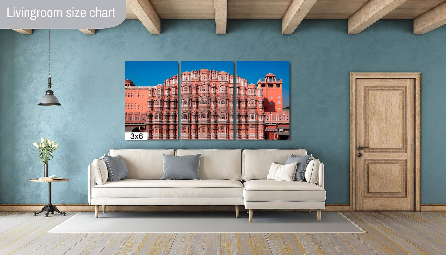 Palace of Winds Art Print, Pink Canvas Print, Travel Photography, Wall Art, India Art, Architecture Photography, Jaipur Photography