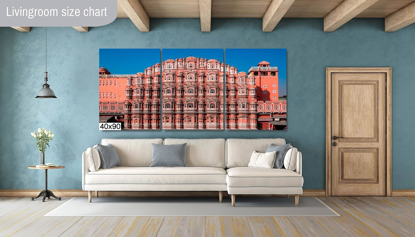 Palace of Winds Art Print, Pink Canvas Print, Travel Photography, Wall Art, India Art, Architecture Photography, Jaipur Photography