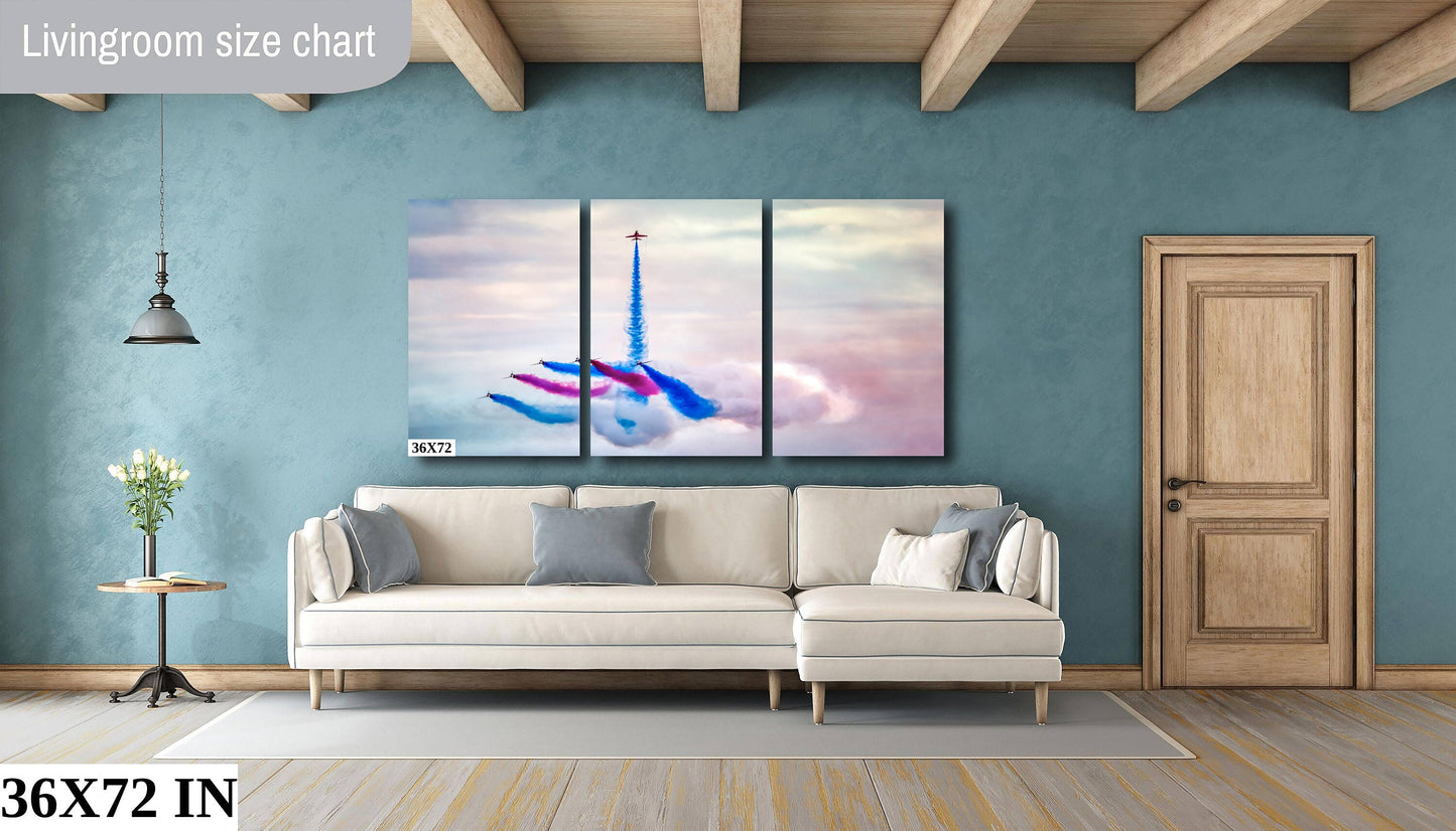 Red Arrows Plane, Airshow, Jets, Photo Art, Pilots, Plane Photography, Canvas Wall Art, Aviation Art