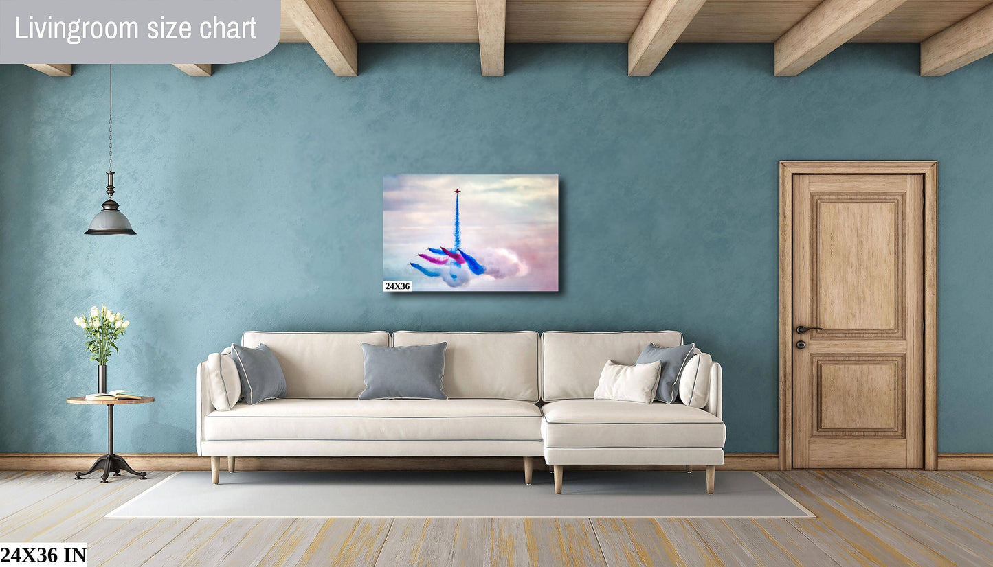 Red Arrows Plane, Airshow, Jets, Photo Art, Pilots, Plane Photography, Canvas Wall Art, Aviation Art