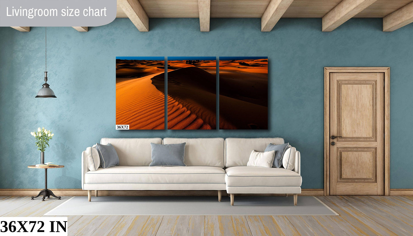 Sahara Desert Landscape, Moroccan Sand Dunes Print, Dramatic Desert Sunrise, Nature Photography, Travel Wall Decor, Desert Wall Art