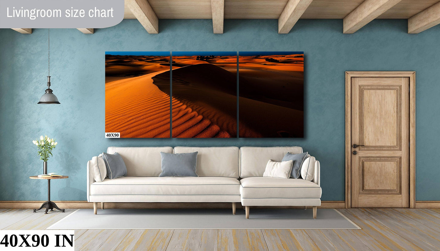 Sahara Desert Landscape, Moroccan Sand Dunes Print, Dramatic Desert Sunrise, Nature Photography, Travel Wall Decor, Desert Wall Art