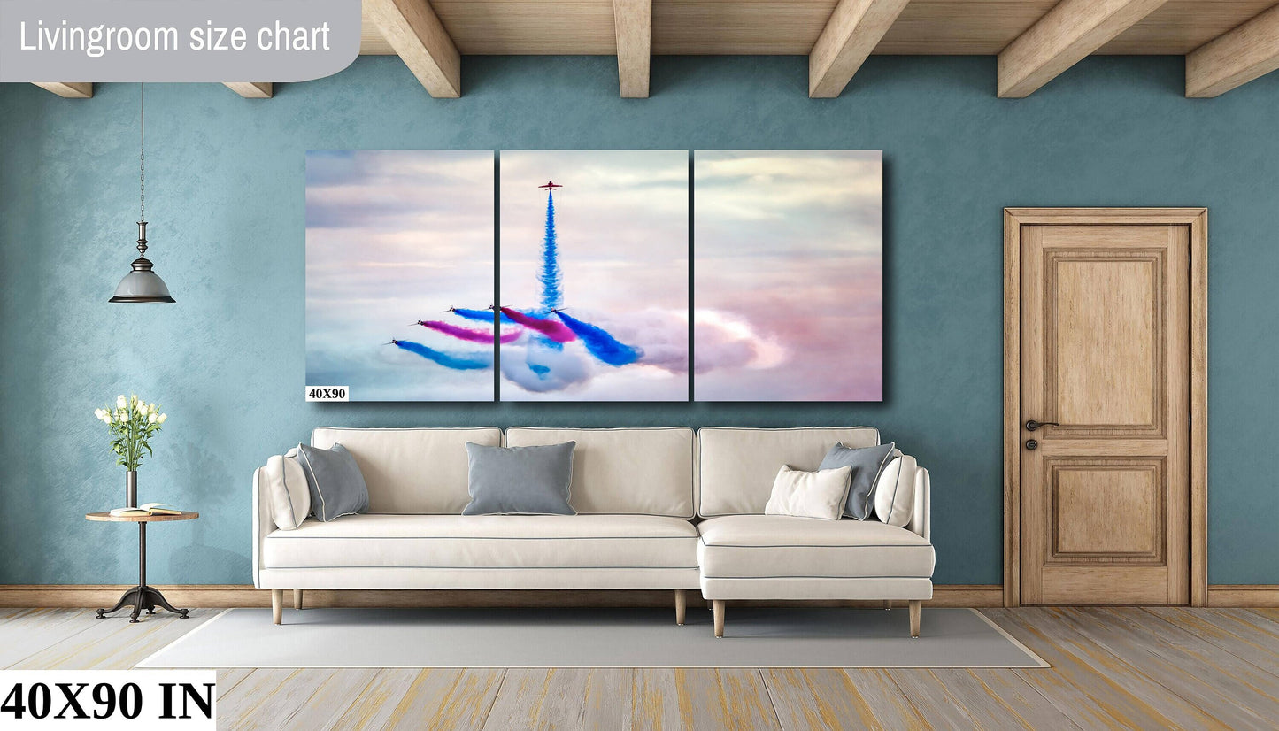 Red Arrows Plane, Airshow, Jets, Photo Art, Pilots, Plane Photography, Canvas Wall Art, Aviation Art