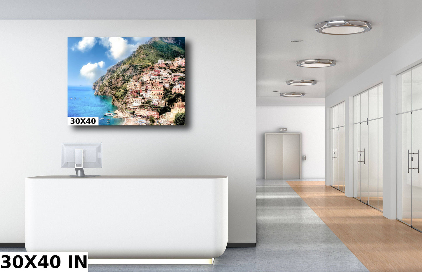 Positano Italy Print on Canvas, Amalfi Coast Photo, Positano Photography, Fine Art, Italy Photography, Beach, Boats