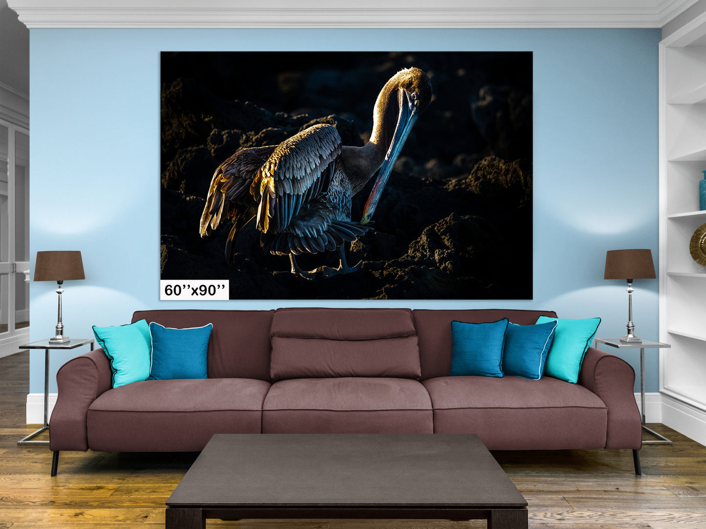 Galapagos Brown Pelican Canvas Print, Galapagos Islands, Bird Photography, Canvas Print, Canvas Wall Art, Galapagos Photo, Nature, Travel