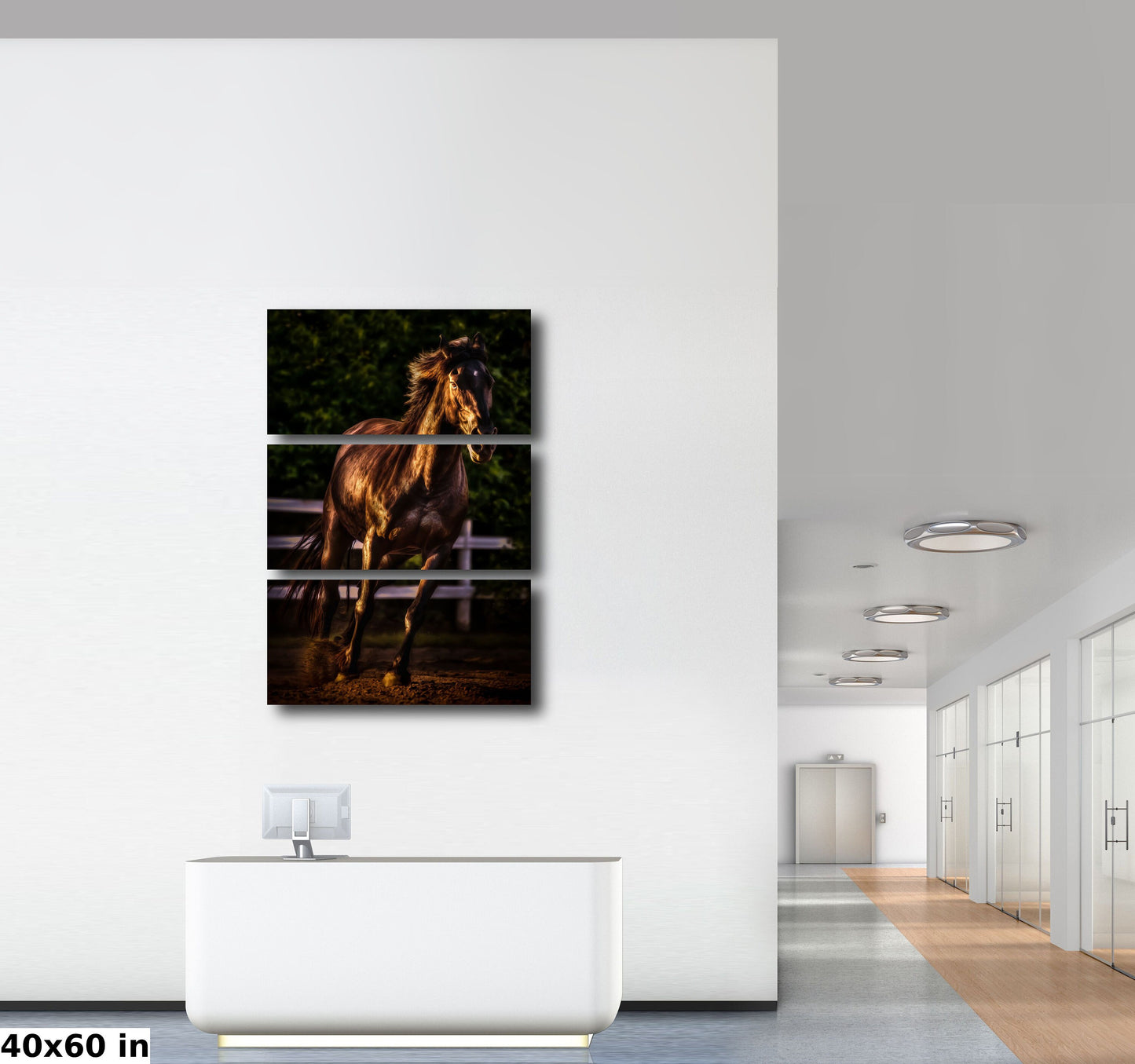 Horse Wall Art, Equine Elegance, Equestrian, Wall Art, photography, Painterly Art, Decor, Canvas Print, Printed Wall Art, Brown Horse Print