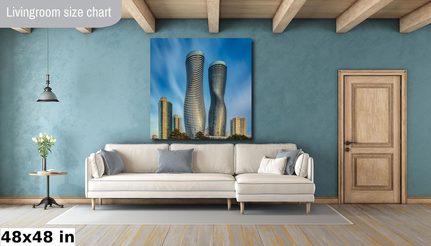 Marilyn Monroe Towers, Absolute Condo, Architecture Canvas, Skyscraper, Canvas Print, Canvas Wall Art, Fine Art Photography, Modern Art