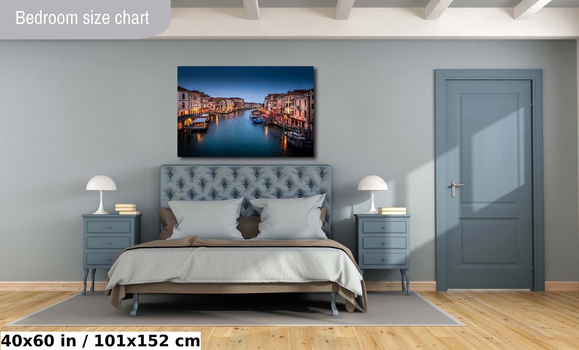 Venice Dawn, Grand Canal, Italy Wall Art, Gondola, Rialto Bridge, Venetian, Travel Photography, Cityscape, Blue Hour, Waterscape, Romantic Decor, Twilight, UNESCO, Pastel Sky, Reflection