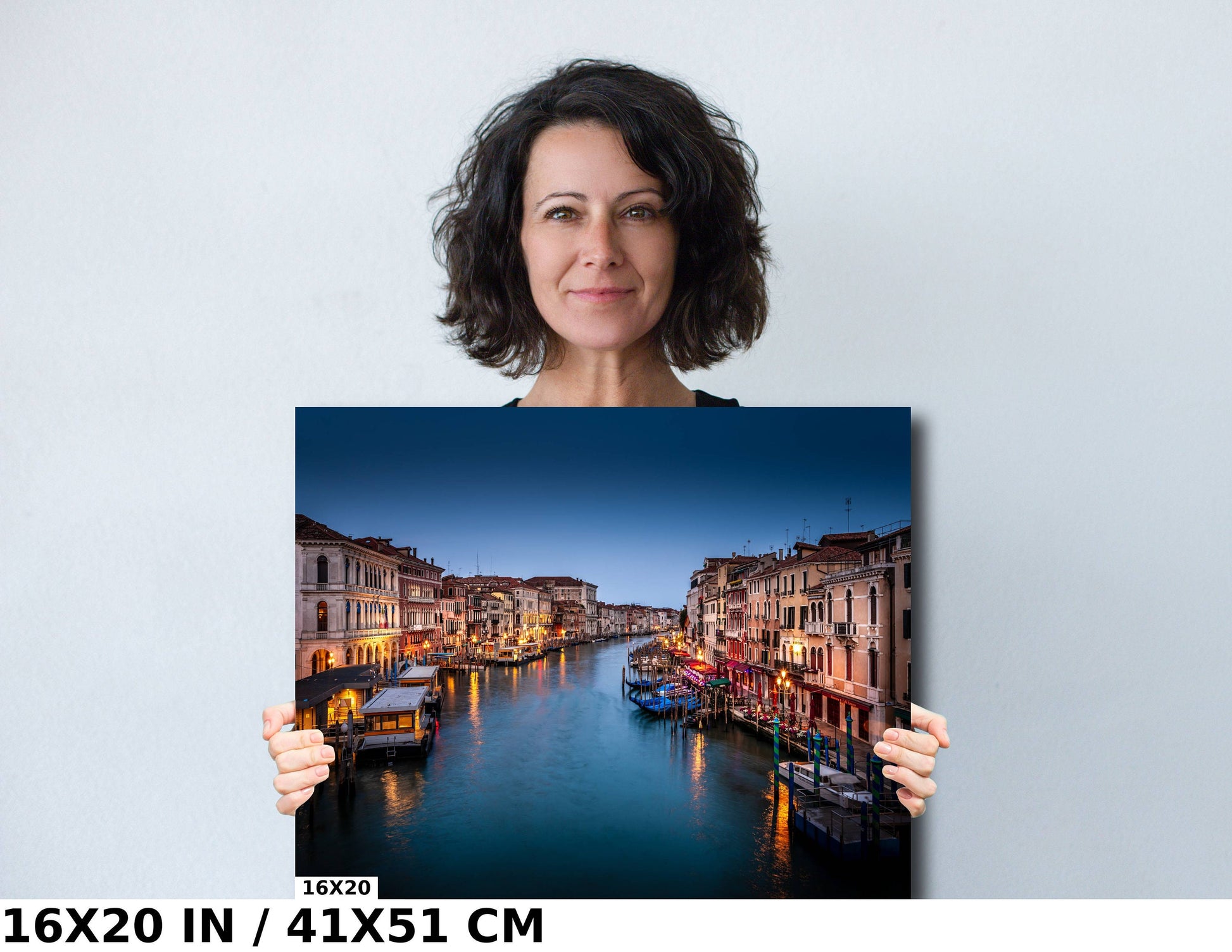 Venice Dawn, Grand Canal, Italy Wall Art, Gondola, Rialto Bridge, Venetian, Travel Photography, Cityscape, Blue Hour, Waterscape, Romantic Decor, Twilight, UNESCO, Pastel Sky, Reflection