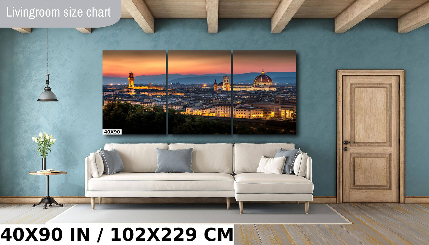 Florence Italy Canvas Art, Duomo Florence Photo, Gift, Vibrant Sunset Cityscape, Tuscany Souvenir Canvas Print, Italy Travel Art, Italy art